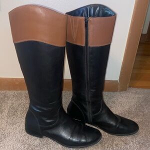 Leather Knee High Boots